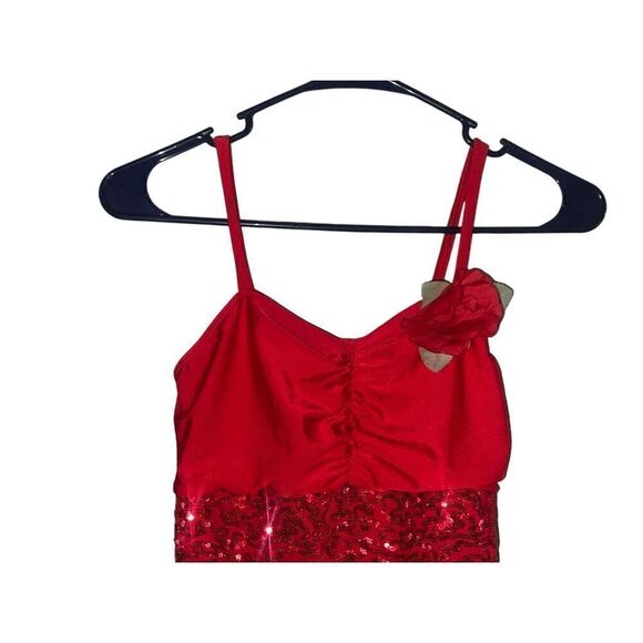Revolution Adult small Christmas red valentines jazz tap dance recital costume - Picture 2 of 5